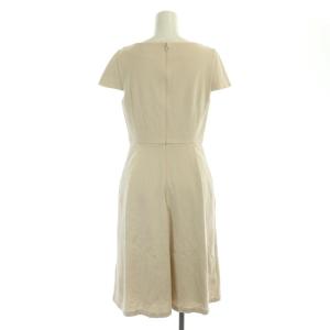 CELFORD ポンチワンピース ミモレ丈 ロング 半袖 フレア 36 ライトベージュ