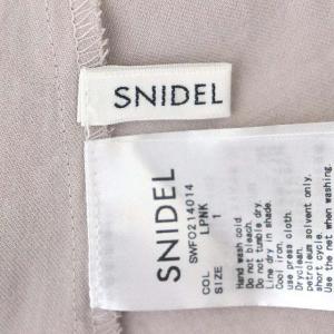 SNIDEL 21AW バックオープンフレアワンピース ロング マキシ ノースリーブ 1 ピンクグレージュ