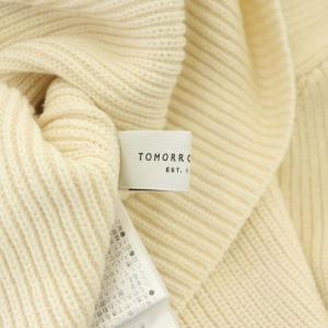 TOMORROWLAND パールリリークルーネックプルオーバー ニット セーター 長袖 S アイボリー