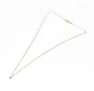 agete 一粒ダイヤ ネックレス ペンダント K18 0.05ct イエローゴールド