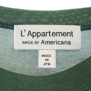 AMERICANA 21AW アパルトモン別注 Football T-sh カットソー Tシャツ チュニック丈 長袖 九分袖 緑 白 グリーン