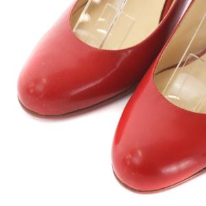 Christian Louboutin パンプス エナメル レザー バックストラップ 37 24.0cm 赤 レッド