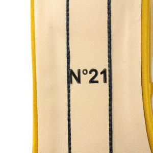 N°21 サンダル サテン生地 ラインストーン 37 24cm 黄 イエロー