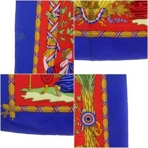 HERMES スカーフ カレ90 LIBERTE EGALITE FRATERNITE REPUBLIQUE FRANCAISE 1789年フランス革命を記念して