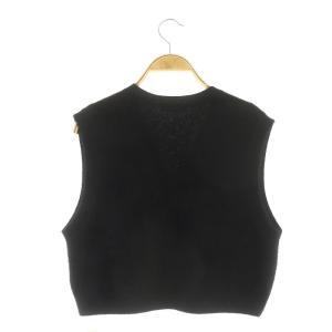 Plage 23AW Cashmere Mix Fur ベスト ニット Vネック カシミヤ混 ブラック