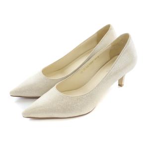 22SS 【APPLAUDIR】シャイニー パンプス ヒール ポインテッドトゥ 23.5cm アイボリー SE3DNA0721