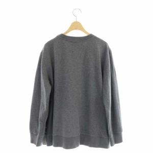 STELLA McCARTNEY ロゴ スウェット トレーナー 長袖 サイドスリット 38 グレー 白 黒