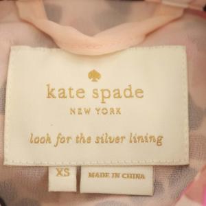kate spade new york 総柄 ノースリーブ シャツワンピース ひざ丈 XS ピンク モカ ブラック