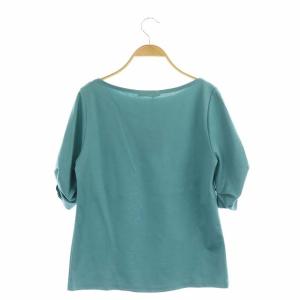 ANAYI コットン デザインスリーブ プルオーバー カットソー 半袖 38 緑 グリーン