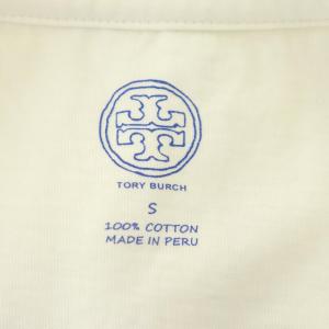 TORY BURCH Abigail T-Shirt Tシャツ 半袖 プリント S 白 黒 マルチカラー