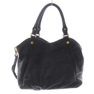 MARC by MARC JACOBS Core Classic Q Fran トートバッグ ショルダーバッグ 2WAY レザー ロゴ プレート 黒 ブラック M3PE104