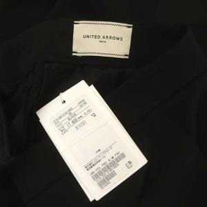 UNITED ARROWS FEEL FREE スリムパンツ テーパード センタープレス ジッパーフライ 36 黒 ブラック
