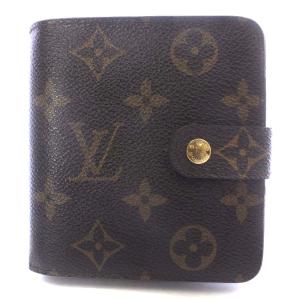 モノグラム コンパクトジップ 財布 二つ折り ラウンドファスナー 茶色 ブラウン M61667