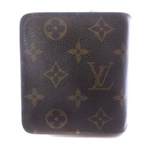 LOUIS VUITTON モノグラム コンパクトジップ 財布 二つ折り ラウンドファスナー 茶色 ブラウン M61667