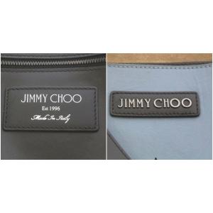 JIMMY CHOO ハワイ限定 ピムリコ バイカラー トートバッグ ショルダーバッグ レザー ブルー ブラック