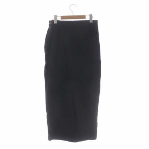 JUN MIKAMI アイリッシュリネンタイトスカート ロング マキシ タック 黒 ブラック