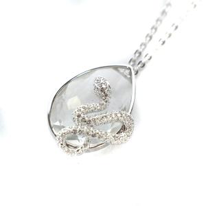 SWAROVSKI ネックレス アクセス ヘビモチーフ クリスタル シルバー色