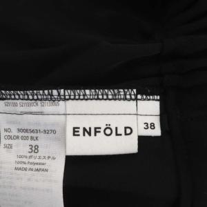 ENFOLD 21SS TROUSERS PEダブルクロス ゴムジョッパーズ パンツ テーパード スラックス イージー タック 38 黒