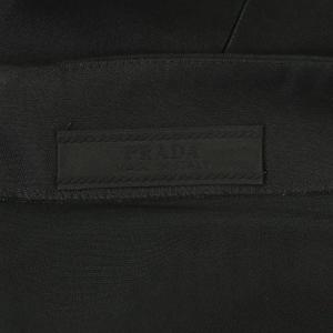 PRADA ウールシルク ノースリーブワンピース ミモレ丈 ロング 40 黒 ブラック