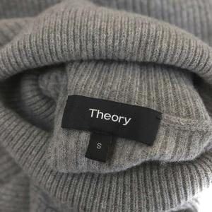Theory ウールタートルネックパターンニット セーター 長袖 S グレー