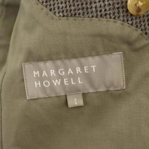 MARGARET HOWELL ウール ジャケット テーラード ドット 総裏地 1 ブラウン ベージュ
