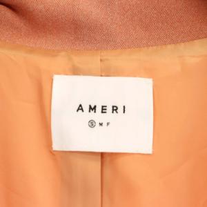 Ameri VINTAGE 22SS WAVE COLLAR ANGULAR VEST ウェーブカラー ロングベスト ジレ 1B 前開き S コーラルオレンジ