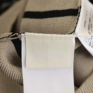 Diagram GRACE CONTINENTAL 21AW 切替フレアワンピース ロング ノースリーブ ボーダー チェック 36 ベージュ 黒 ブラック