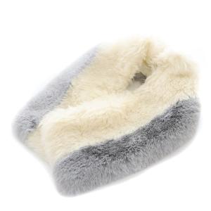 21AW エコファーティペット-G ストール マフラー 白 ホワイト グレー