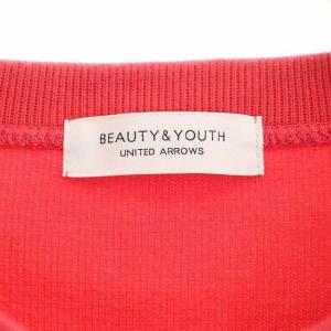 BEAUTY&YOUTH UNITED ARROWS 22AW ダブルフェイス リングボタンカーディガン ニット 長袖 スナップボタン コットン混 ピンク