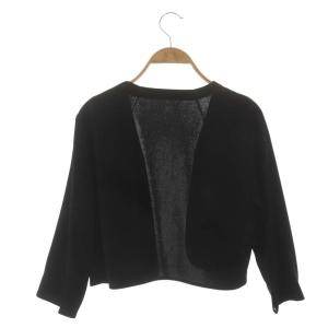Leilian ボレロ カーディガン 七分袖 黒 ブラック