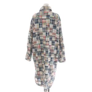 POLO RALPH LAUREN チェック柄パッチワークシャツワンピース ロング 長袖 ロゴ刺繍 2 マルチカラー