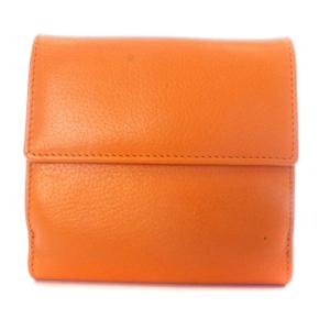CELINE G/98-1 財布 三つ折り Wホック レザー オレンジ