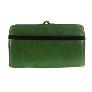 IL BISONTE 長財布 二つ折り レザー 緑 グリーン