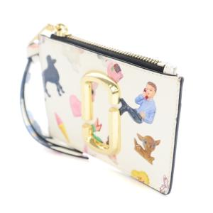 MARC JACOBS sugar SNAPSHOT コインケース カードケース キーリング付 レザー 白 ホワイト M0016606