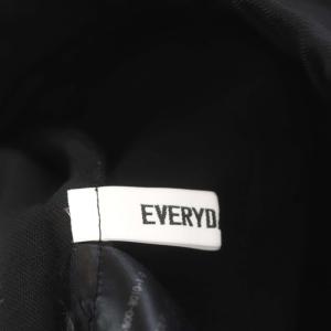 EVERYDAY I LIKE スリットテーパードパンツ ストレッチ 34 黒 ブラック