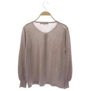 ANAYI エッセンスオブアナイ essence of ANAYI カーディガン カシミヤ シルク混 長袖 38 グレイッシュピンク