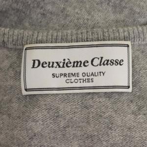 Deuxieme Classe カシミヤ Vネックニット セーター 長袖 グレー