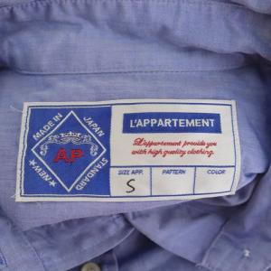 L'Appartement コットン 長袖シャツ 薄手 S ライトブルー