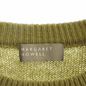 MARGARET HOWELL TWISTED CASHMERE WOOL JUMPER ニット セーター 長袖 カシミヤ ウール 2 緑 グリーン