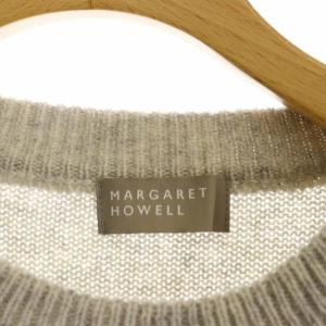 MARGARET HOWELL WOOL CASHMERE タートルネックニット セーター 長袖 2 ベージュ