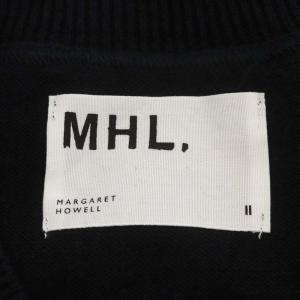 MHL. リネンコットンニットベスト プルオーバー 2 紺 ネイビー
