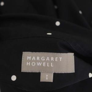 MARGARET HOWELL シャツ 半袖 ドット 水玉 半袖 コットン 1 黒 ブラック