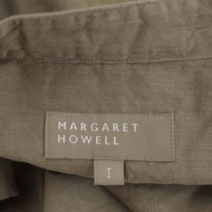 MARGARET HOWELL シャツ バンドカラー 長袖 1 グレージュ