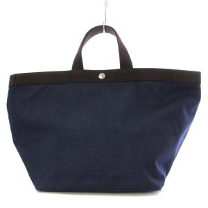 725C コーデュラ舟型トートL ハンドバッグ コーデュラナイロン ネイビー モカ