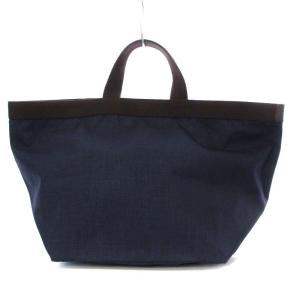 Hervé Chapelier 725C コーデュラ舟型トートL ハンドバッグ コーデュラナイロン ネイビー モカ