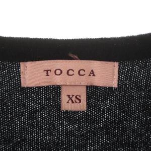 TOCCA CASHMERE カーディガン ニット 長袖 ビジューボタン カシミヤ XS 黒 ブラック