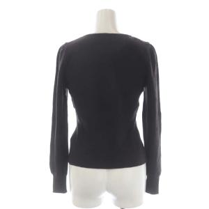 M'S GRACY ウエストリボンニットトップス セーター ウール 長袖 38 ダークブラウン