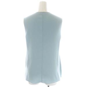 Theory PRIME GGT DRAPED SHELL ノースリーブ カシュクールブラウス S 水色 ライトブルー