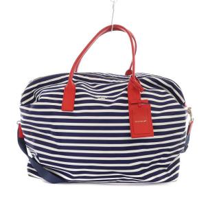 ボストンバッグ ショルダーバッグ 2WAY ボーダー 白 ホワイト 青 ブルー