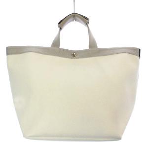 725GP コーテッドキャンバス リュクス舟型トート L ホワイト